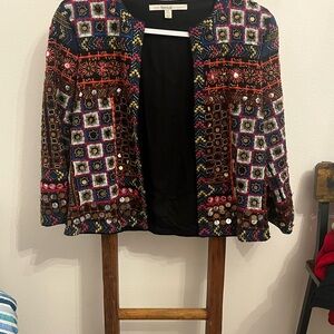 Zara trafaluc outerwear sequin jacket size M